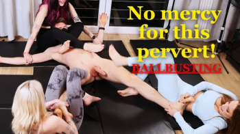 Hardcore ballbusting and wrestling with 3 girls yoga.webp
