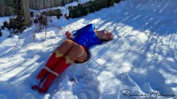 ultra girl bound in the snow.webp