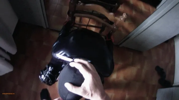 Milf tied to a chair, mouth fucked with ring gag and throatpie POV.webp