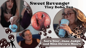 Sweet Revenge- Tiny Boba Tea for the Cheez-it Thief ft OctoGoddess, Sara Star and Jane Judge Giantess Vore with Endoscop.webp