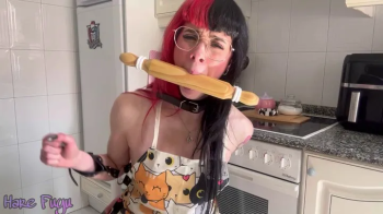Tied and gagged in the kitchen.webp