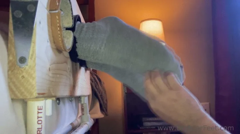 Tickled in Grey Socks - size 13 wide tender feet tickled in grey socks.webp