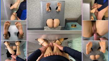 Gloryhole Bondage Fucking Shackled Soles and Wet Pussy 1080 - Foot Fetish - Handcuffs - Shackles - Foot Worship - Pussy.webp