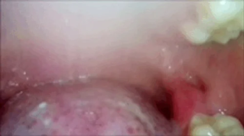 Teenie in Giantess Huge Mouth as she Brushes her Huge Teeth POV 1080.webp