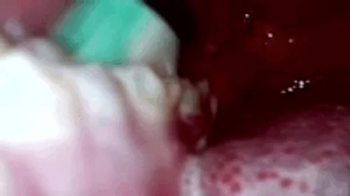 Teenie in Giantess Huge Mouth as she Brushes her Huge Teeth POV 1080 smaller.webp