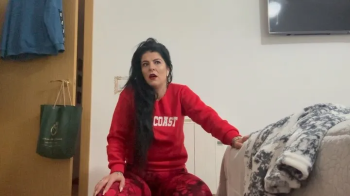 Rara curves grabbed, chair tied and multi handkerchief gagged wearing her wool cardigan (mp4).webp