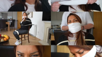 Rara curves grabbed, chair tied and multi handkerchief gagged wearing her wool cardigan (wmv).webp
