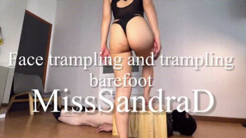 Face trampling and trampling barefoot and gagging.webp