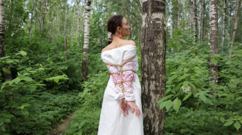 Sofi in the Ethnic dress_Bondage in the forest_Part 2.webp