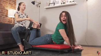 Leya Tickles Tonya's Feet in Tickling Device (HD 720p MP4).webp