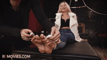Slava's Pretty Feet with Folds - Tickling Her Soles and Wild Reaction in Upper Body Stocks (UHD 4K MP4).webp