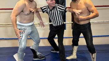 Two-on-One Men's Wrestling Match- Tom & Jerry v Referee Charlie.webp