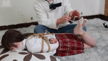 xy324-very cute petite Chinese girl tied up with rope.webp