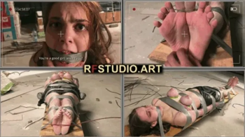 Foxy Captured at the Construction Site - Tight Breast Bondage and Dirty Barefoot Bastinado (UHD 4K MP4).webp