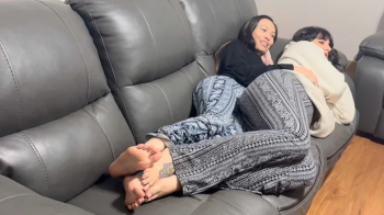 Mia Hope & Natasha Ty Warm Up Their Feet by Playing Footsies Barefoot - Asian Foot - Soles.webp