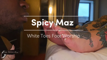 Spicy Maz White Toes Foot Worship.webp
