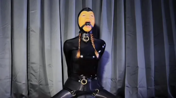 I CAN'T HANDLE THE BALLGAG! - Drooling Latexgirl's no-escape 2nd Orgasm.webp