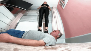 Shiny Leggings & Chunky Shoes Trampling FLOOR CAM (HD).webp