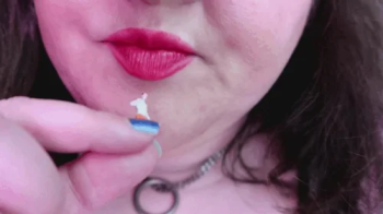 Giantess Faery Plays With Her Snack - Vore, Mouth Fetish, Close up.webp