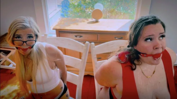No Way Out For Two Roommates Bound & Gagged By Home Intruder (1080p) - Celia Ray & Phoenix Sinz - two girl, tape bondage.webp