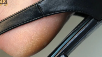 Foot and sandal fetish admiration, candid dangling and amazing feet colse-up, lovely hot bare heel.webp