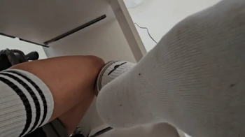 Unaware Giantess Working on Laptop in Socks Pt 9.webp