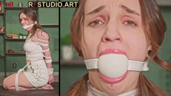 Tilda - Elegant Rope Doll - Keeling Bondage and Huge BallGag on Turntable (FULL HD MP4).webp