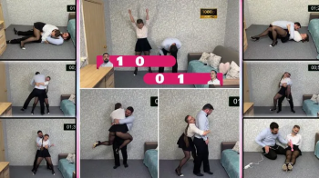 TV SHOW Bear Hugs in Office with Secretary in Pantyhose 1080 - Wrestling - Nylon - High Heels - Female Fight - Muscular.webp