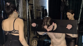 Melody Moon & Ava L'Affaire - Medieval Tickling Punishment in Wooden Stocks - part II (4k).webp