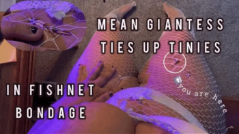 Femdom Giantess puts tinies in Fishnet Bondage [UHD].webp