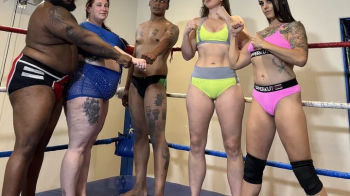 Intergender Wrestling- 3 on 2 Tickle Match.webp
