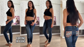 Cute Farting in Jeans after Eating Gazzy Food.webp