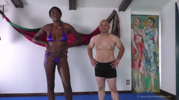 Battle of the Sexes! Competitive Wrestling With Slapping! Beautiful Paris Love vs Alex.webp