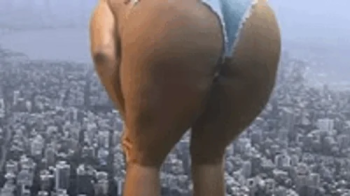 Giantess special effects - Giantess MXDomonion Walks though TinyTown while a helpless teenie Bounces around in her Pocke.webp