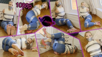 Lil Missy UK in Taped up damsel on the floor in jeans 1080p.webp
