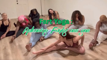 8 GASSY WOMEN HOT FART YOGA - FART UNIVERSITY- BUBBLY FARTS IN ECHOING HOT YOGA STUDIO - POTENT NASTY GAS.webp