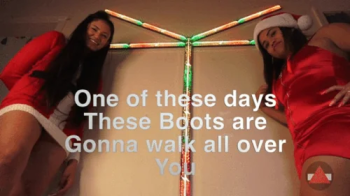 One of these days these boots are gonna walk all over you - A Giantess Christmas.webp