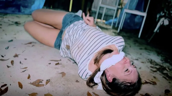 True Detective - Rachel Adams - detective, jean shorts, white sneakers, snooping, hand over mouth, handgag, rope, restra.webp