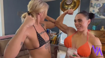 OILED SEX WRESTLING MATCH WITH SQUIRTER - VANESSA ARIZONA VS JULIANA MARIE.webp