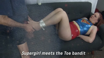 Supergirl meets the Pantyhose toe bandit.webp