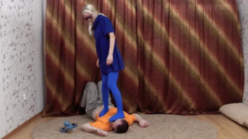Adorable blonde lady stands right on the throat, vd014x 1080p.webp