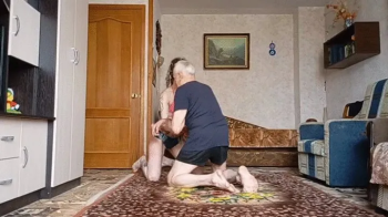 Sporty girl vs old guy.webp