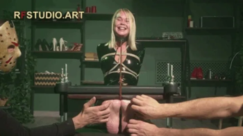 Darina - A Tickle Toy - Catsuit, Toe Press, Ballgag, Blindfolds and Nosehook (UHD 4K MP4).webp