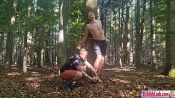 Milos Tickled In The Forest HD Part 1.webp