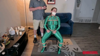 Super heroine Vibed In Head Encasement Bondage - Minx and Cinched (WMV Format).webp