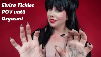 Elvira Tickles POV until Orgasm! Cleavage tease, Long black sharp nails MP4 1080.webp