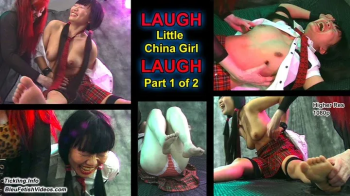 Pt 1 Laugh! China Girl, Laugh! - little Yumi gets bitey and is strapped down as her feets, ribs, armpits and shows off h.webp