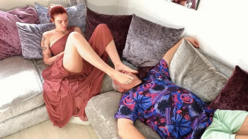 Foot Stool In Her Elegant Dress (4K).webp
