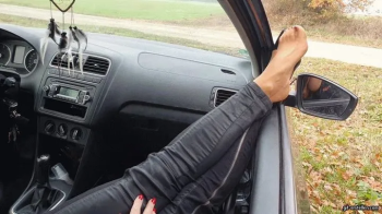 Shoe thief sniffs my dirty feet at the car HD wmv 1920x1080.webp