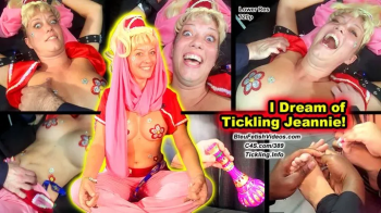I Dream of Tickling Jeannie! 4 Lers take turns on ex Playboy Model in boys Dream Come True with her big breasts out as s.webp